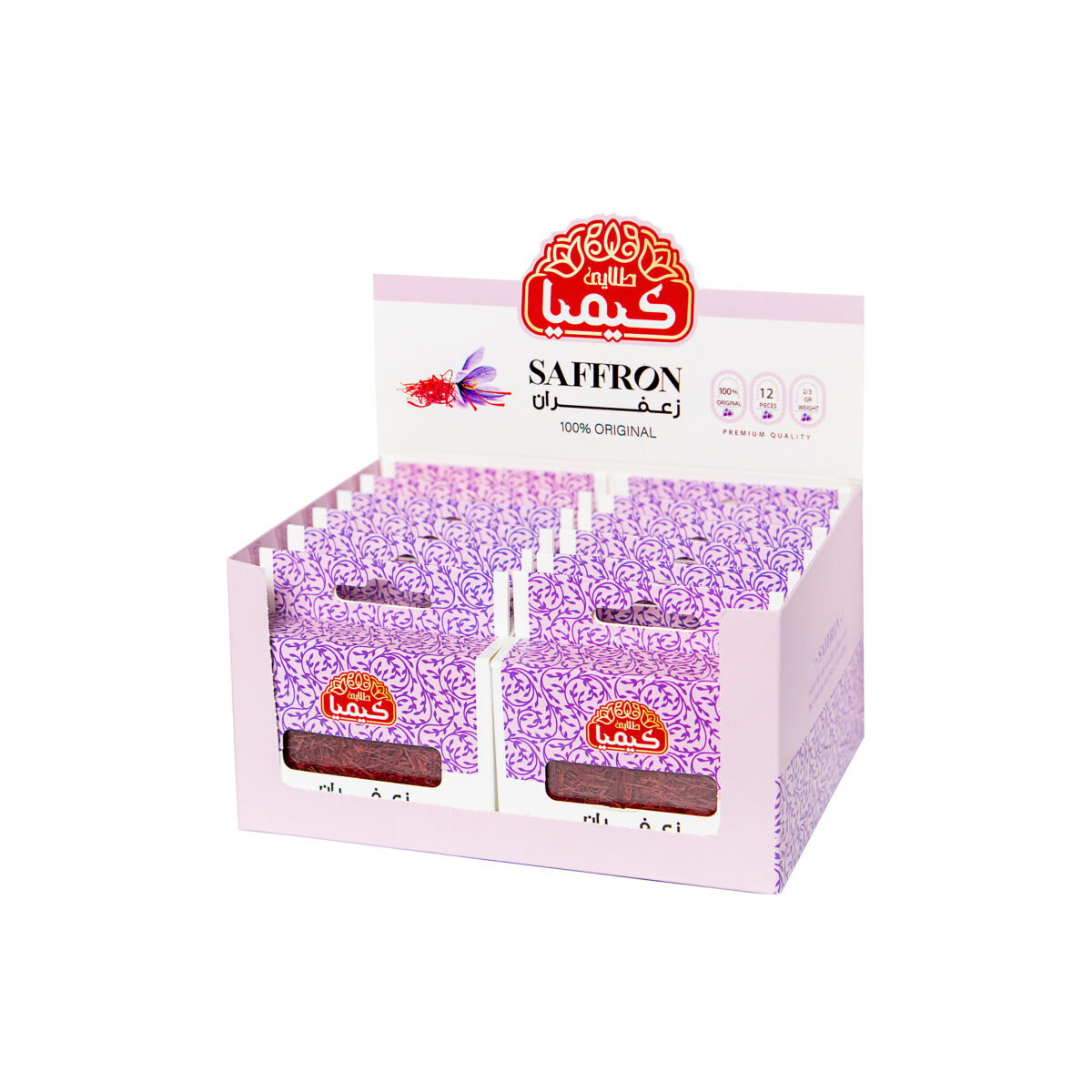 پک ۱۲ عددی زعفران سوپرنگین کیمیا - نیم مثقالی